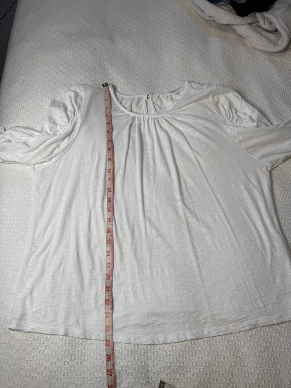 Goldie White Scoop Neck Women’s Blouse Size Small or Medium - Picture 7 of 8